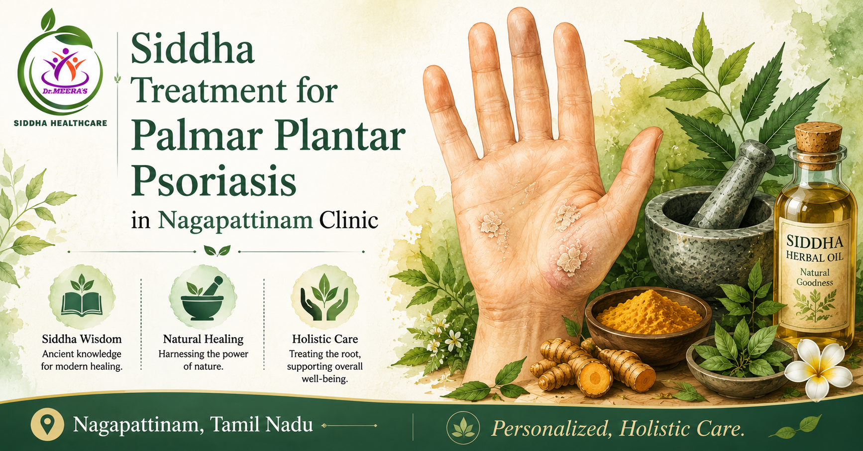 Siddha treatment for palmar plantar psoriasis in Nagapattinam clinic